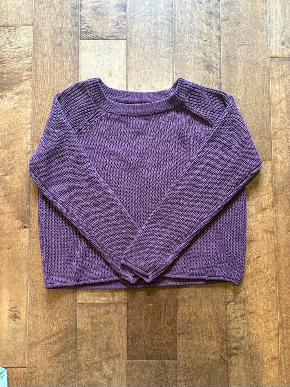 George Purple Crewneck Knit Sweater